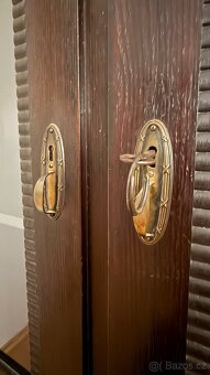 Art deco starožitná skříň masiv dřevo - 15