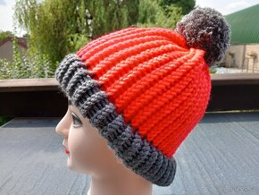 Nový pletený kulich dvojitý lem - 15