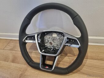 AUDI A6 C8 Q8 S8 SQ8 VOLANT kozeny zkoseny perforovana koža - 15