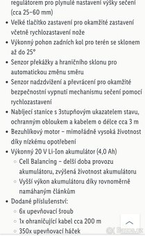 Aku robotická sekačka Parkside na 1000 m2 - 15