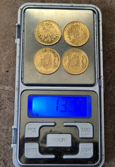 4 x zlatá R-U 10 Koruna - 15