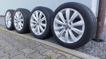 Alu kola originál 5x100 r16 vw Polo letní pneu - - 15