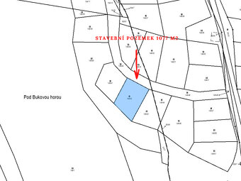 Prodej, stavební pozemek, 1077 m2, Čenkovice, Buková Hora - 15