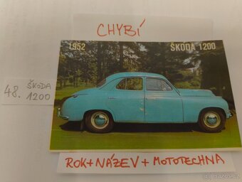 Kartičky z bonbonyéry Orion Mototechna - 15