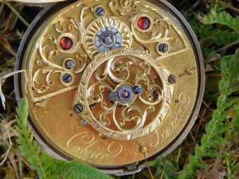 Starožitné anglické stříbrné kapesní "Špindlovky"CABRIER  - 15