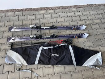 Pánské lyže značky Salamon, lyžáky, hůlky, přilba - 15