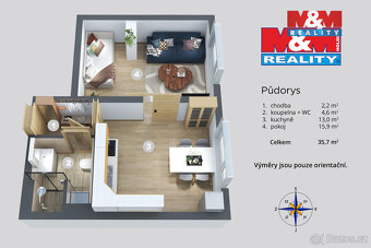 Prodej bytu 1+1, 35 m², Ústí nad Labem, ul. Zvonková - 15