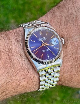 Rolex Datejust 16234 Modrý Sunburst, Bílé Zlato - 15