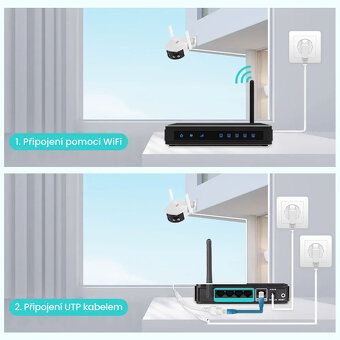 4MP 2K panoramatická 180° WiFi IP kamera - 15