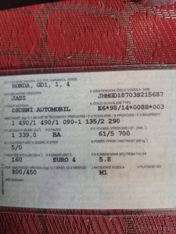 Honda Jazz 1,3 benzín  AUTOMAT - 15