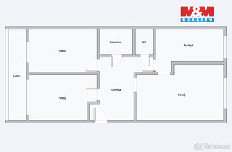 Prodej bytu 3+1, 55 m², Most, ul. Komořanská - 15