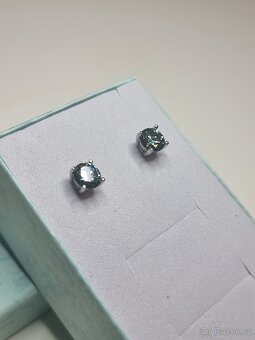 Naušnice s diamantem ( moissanit ) - 15
