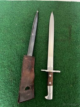 Švajčiarsky bodák Model 1889/18 s puzdrom a závesom - 15