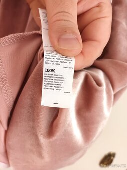 Nové sametové starorůžové šaty Reserved 140 - 15