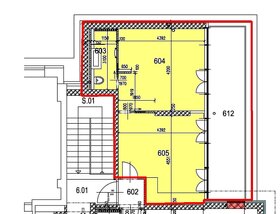 Pronájem kanceláře 41m2 s terasou 16 m2 a možností bydlení - 15