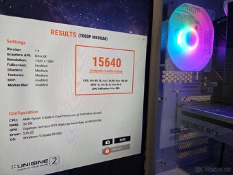 Herní PC Ryzen 5 3600,RTX3060 12GB,32GB,1TB M.2 SSD,WIFI+BT - 15