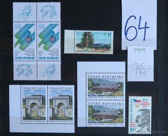 ČR – známky, aršíky, kupony, sešitky … nepoužité za NOMINÁL - 15