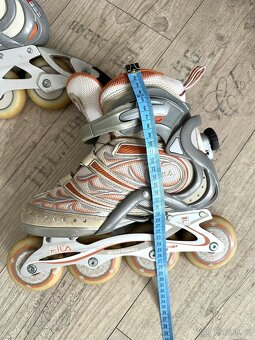 Kolečkové/inline brusle Fila, utahovací kolečko Atop, vel.38 - 15