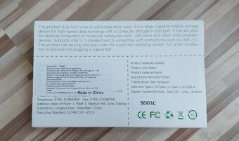 Dokovací stanice pro SSD M.2 PCIE/NVMe,M.2 SATA III. - 15