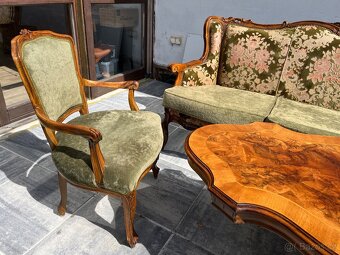 Zámecká sedací souprava  Biedermeier- AKCE doprava - 15