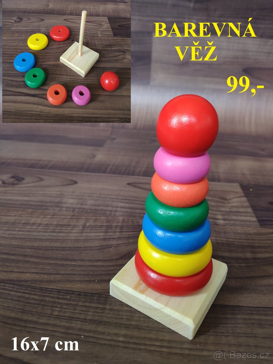 DŘEVĚNÉ MONTESSORI HRAČKY + TVARY - 16