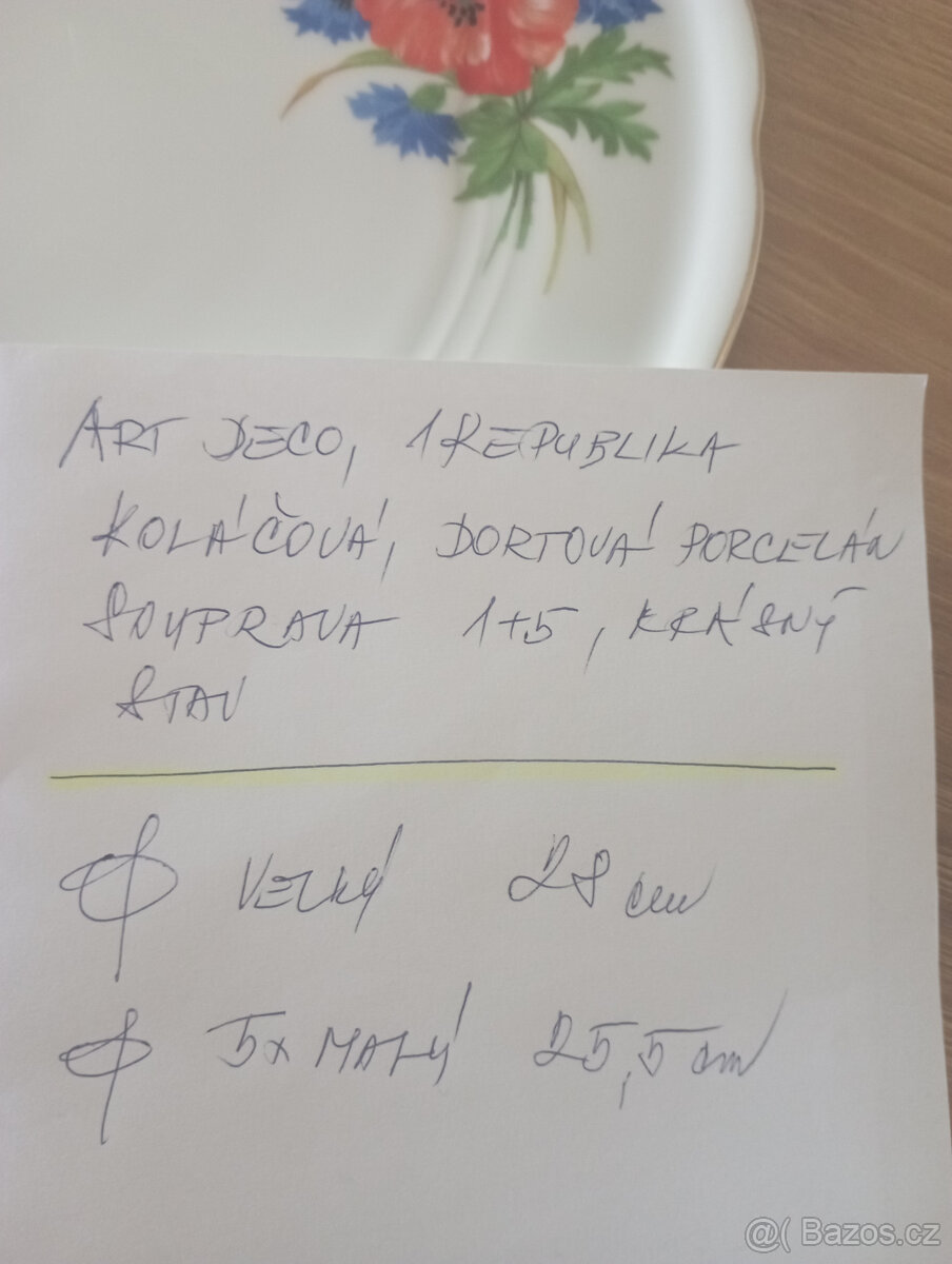 Art Deco, prvorepubliková koláčová souprava - 16