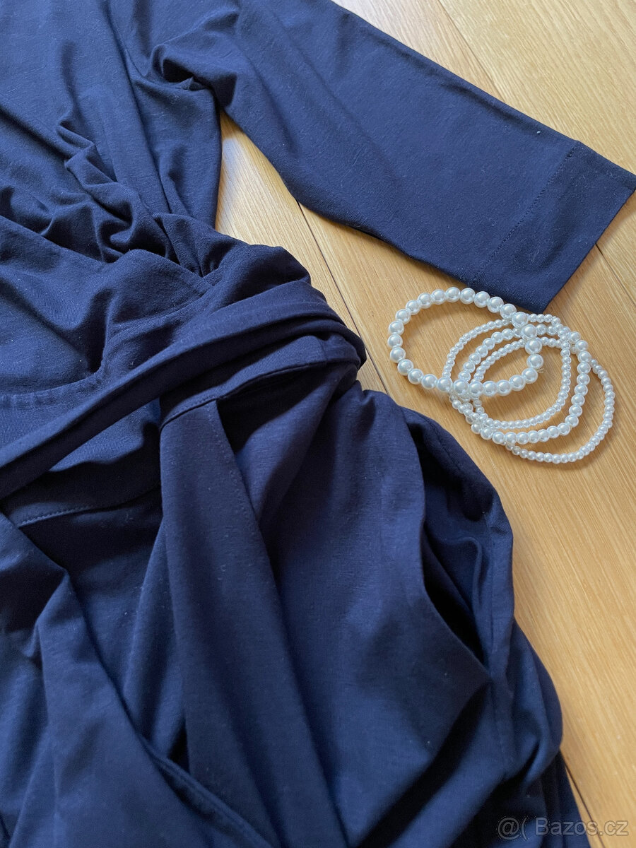 Zavinovací tmavě modré šaty Gant, vel. L - 16