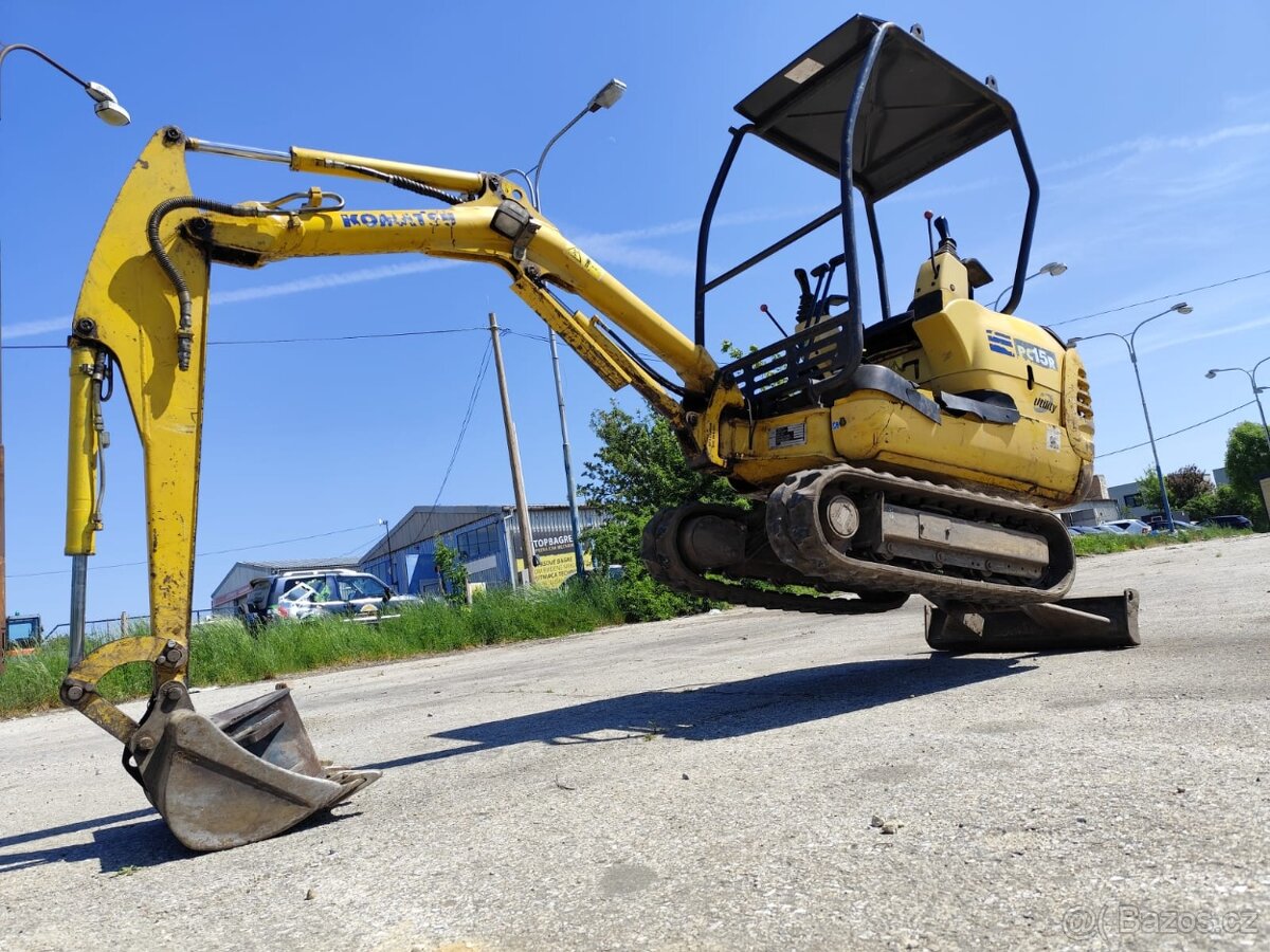 Minibagr Komatsu PC15, váha 1550kg. - 16