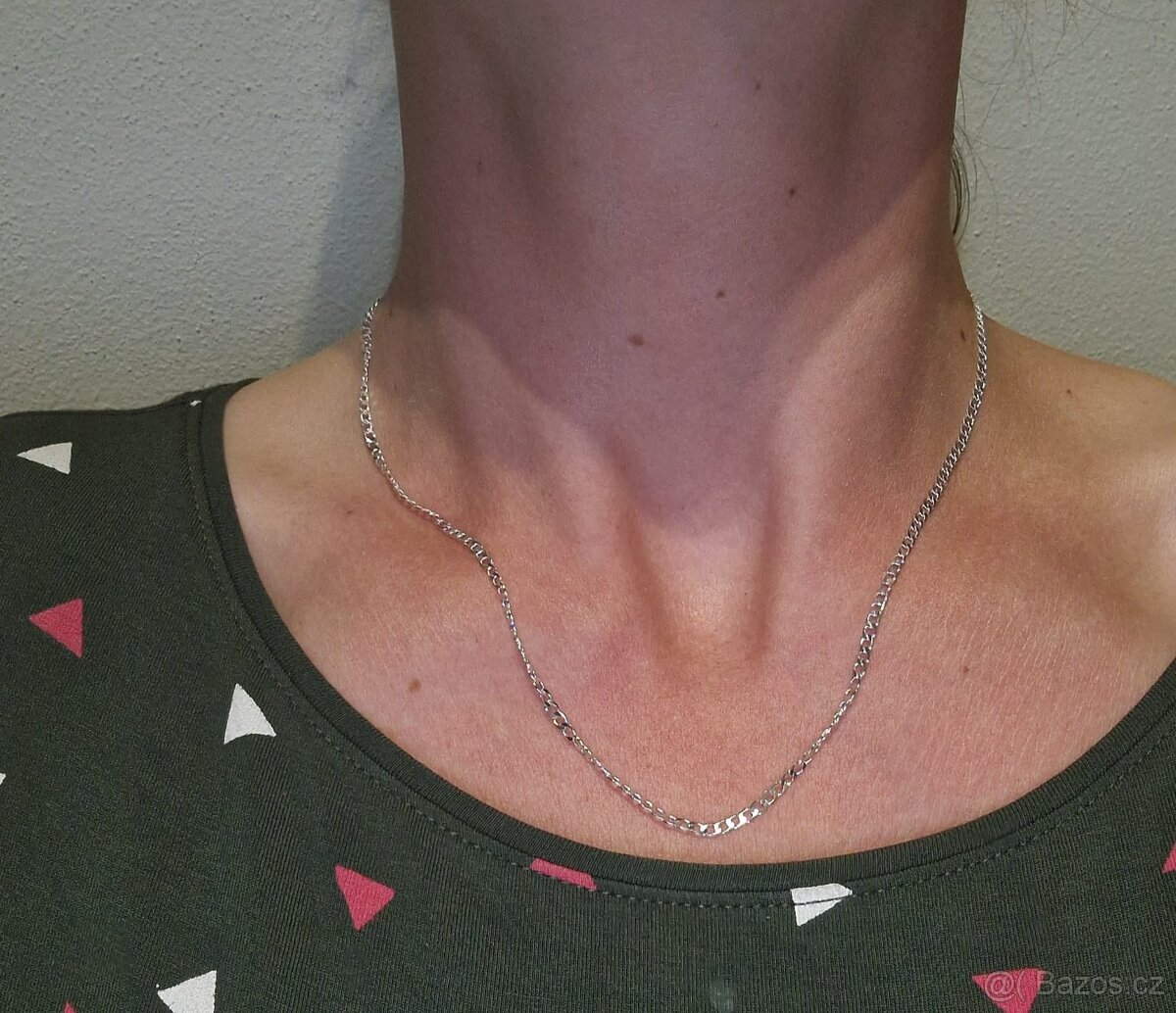 Nový dámský stříbrný řetízek na krk 925 náhrdelník kroucený - 16
