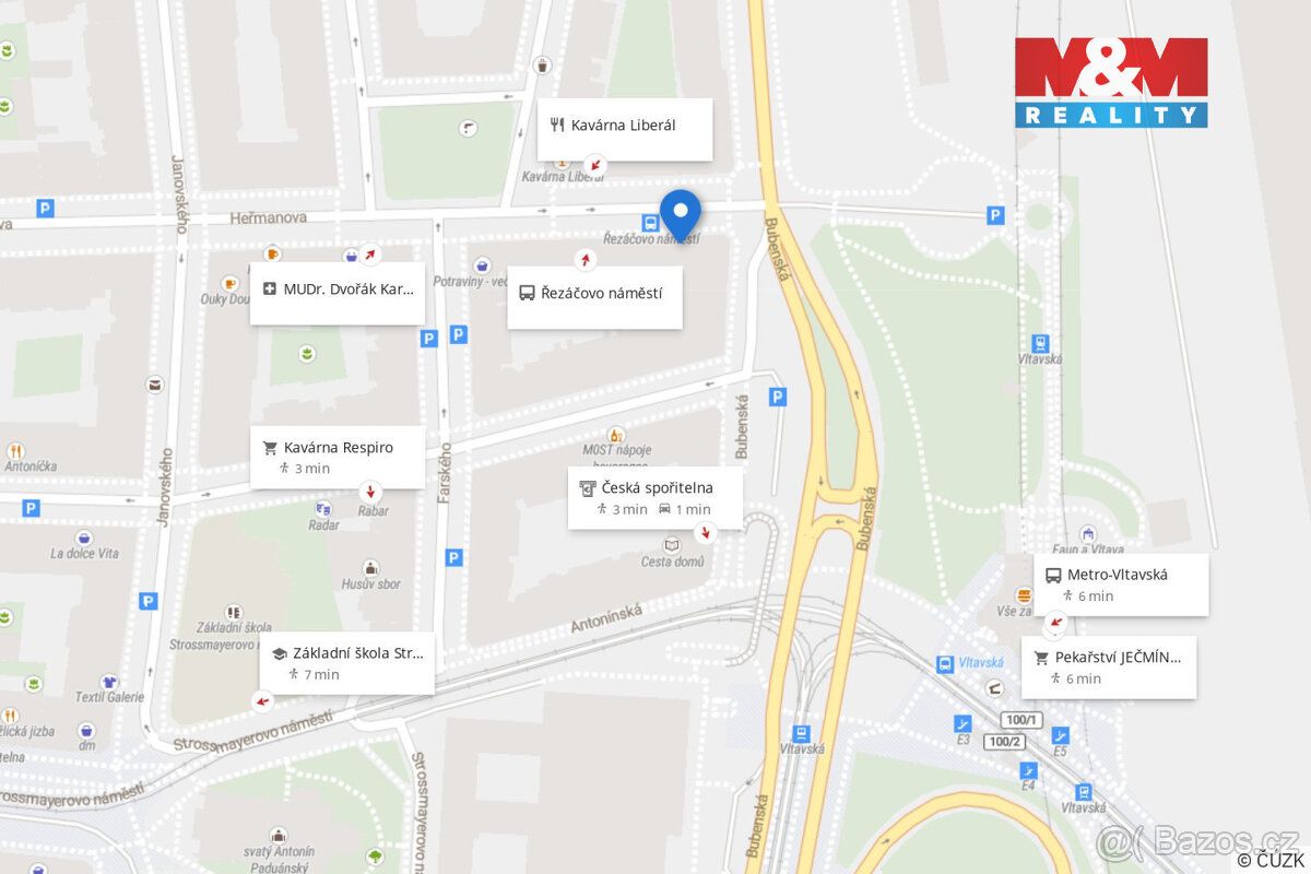 Prodej bytu 5+1 a větší v Praze, ul. Heřmanova - 16