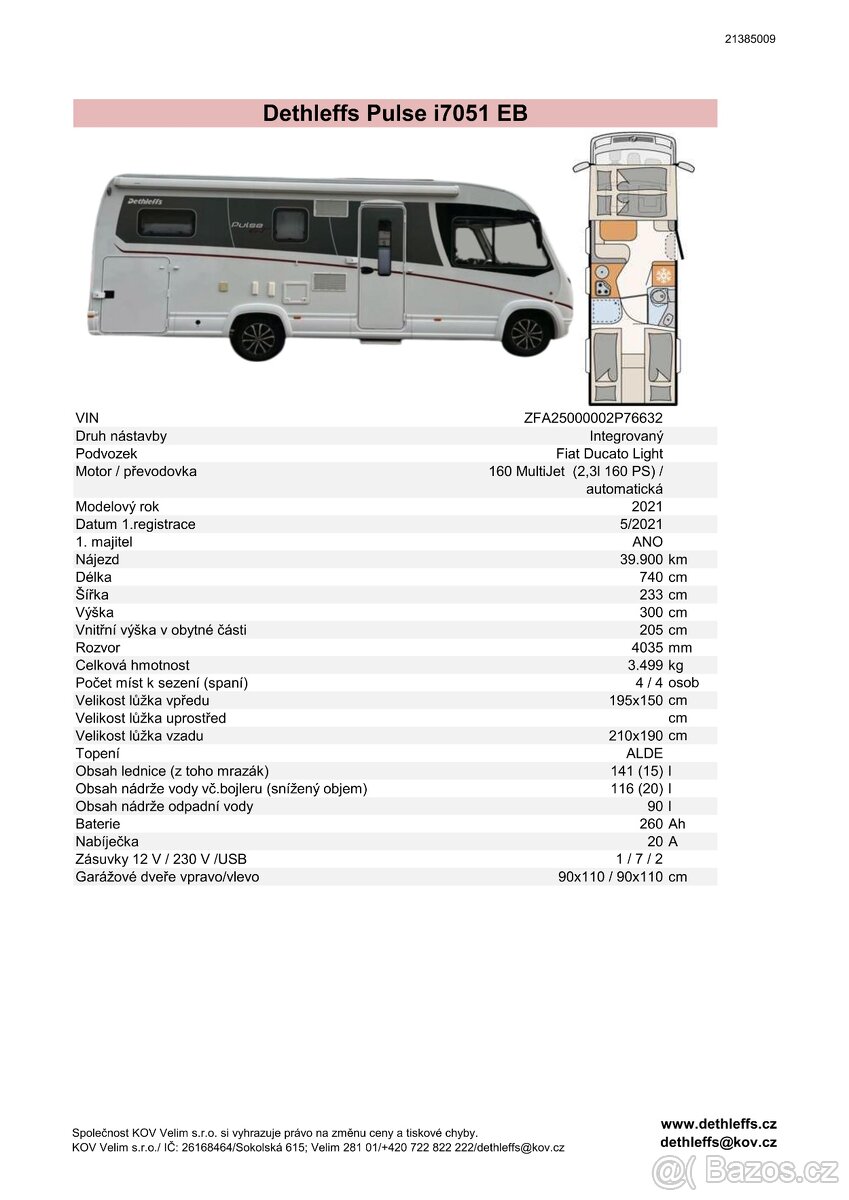 Dethleffs Pulse i7051 EB - 16