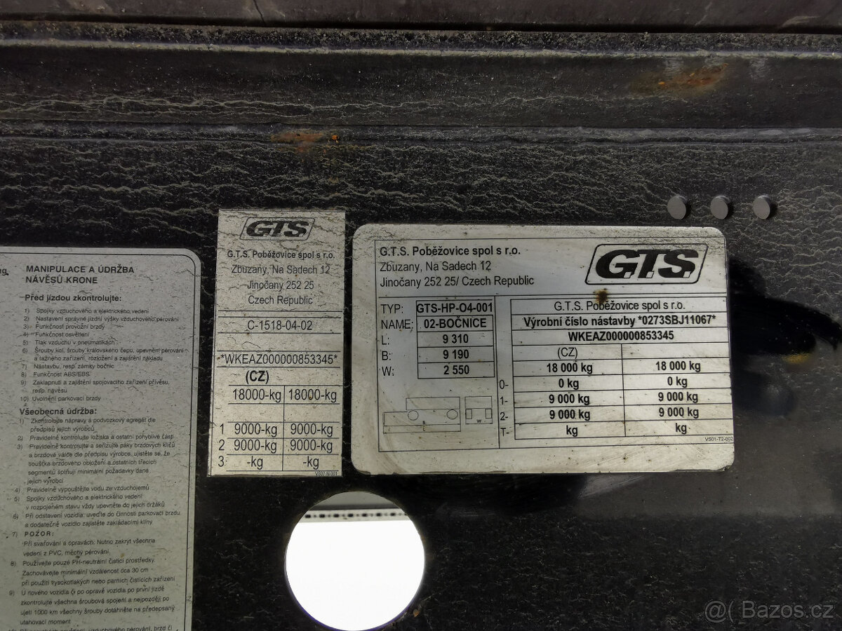 Prodám valníkový přívěs KRONE AZ - 16