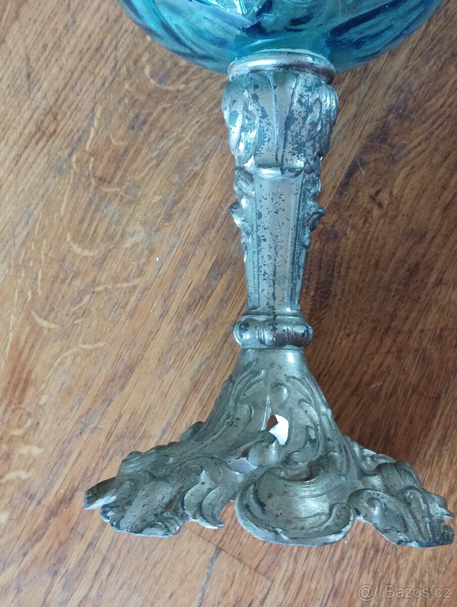 SECESNÍ STAROŽITNÁ PETROLEJKA GAUDARD,FRANCE1900–ART NOUVEAU - 16