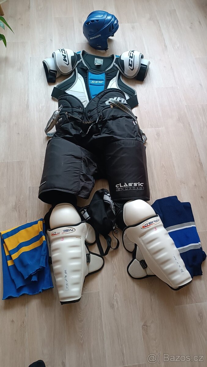 Hokejová výstroj pro hráče na postavu L, cca 175cm s taškou - 16