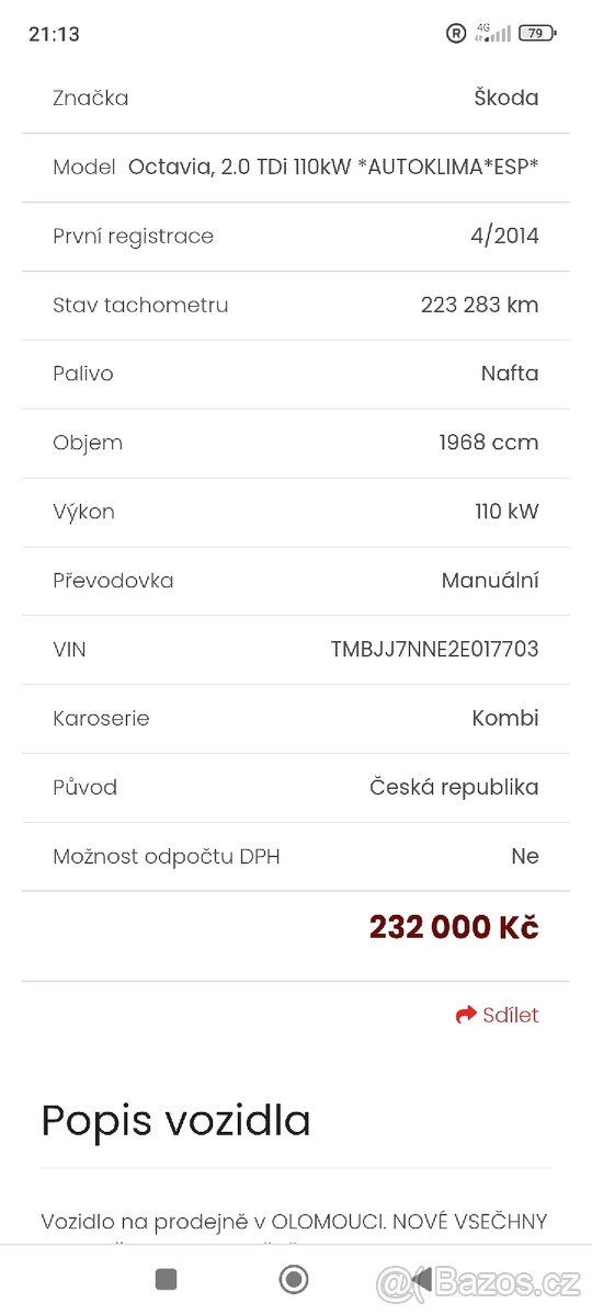 Prodej auta Škoda Octavia3 combi - 16