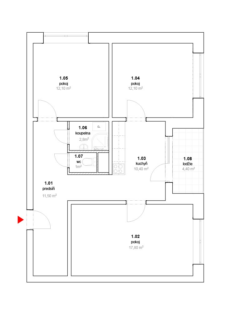 Prostorný byt 3+1, 70,5 m², 2NP – Karlovy Vary - 16