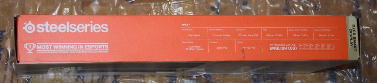 SteelSeries Apex 7, magnet. podložka, OLED display,USB hub - 16