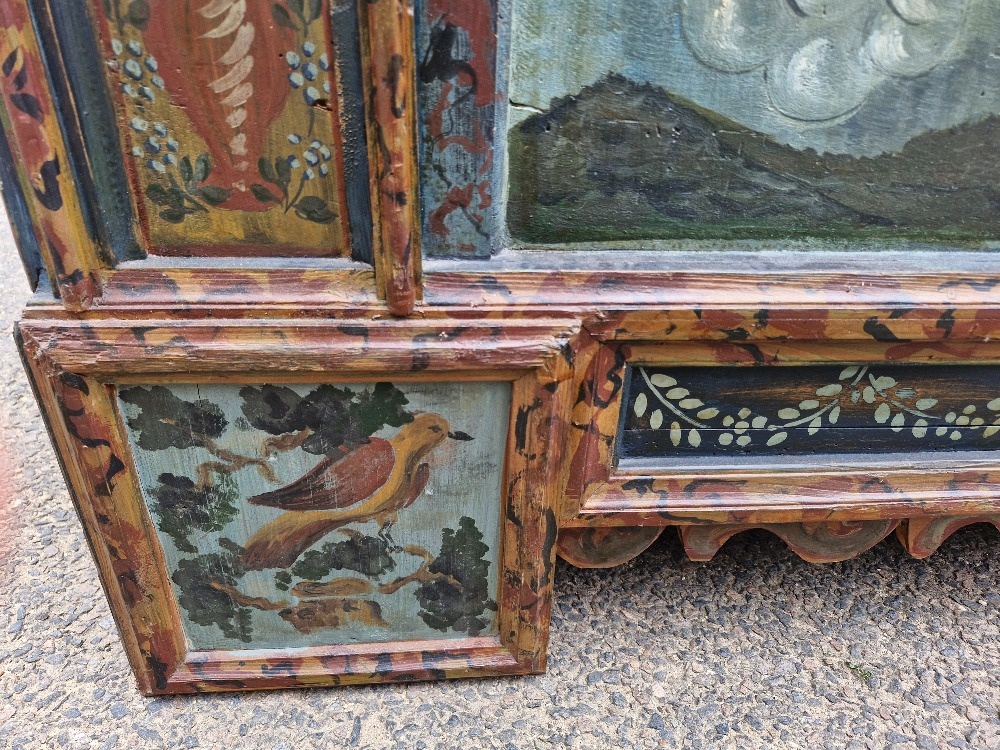 Komoda, malovana truhla, intarzovany pribornik - 16