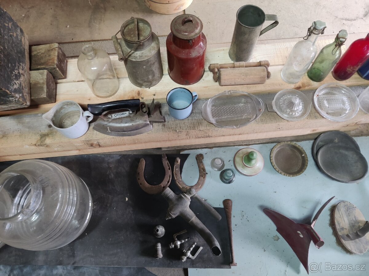 Staré cepy,ploché řemeny, hašple atd.viz fotky - 16