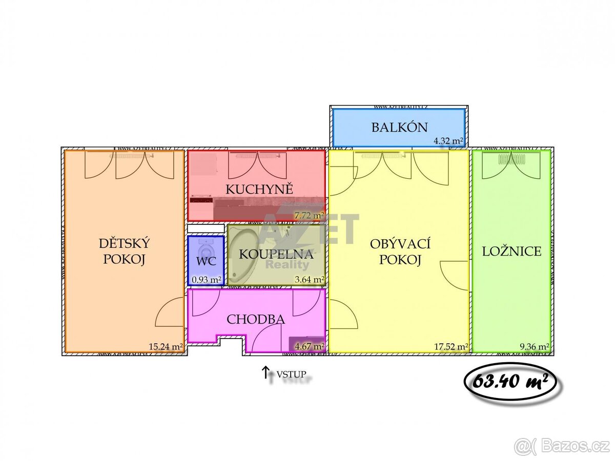 Prodej bytu 3+1, 67 m2, Karviná - Ráj - ul. Olbrachtova - 16