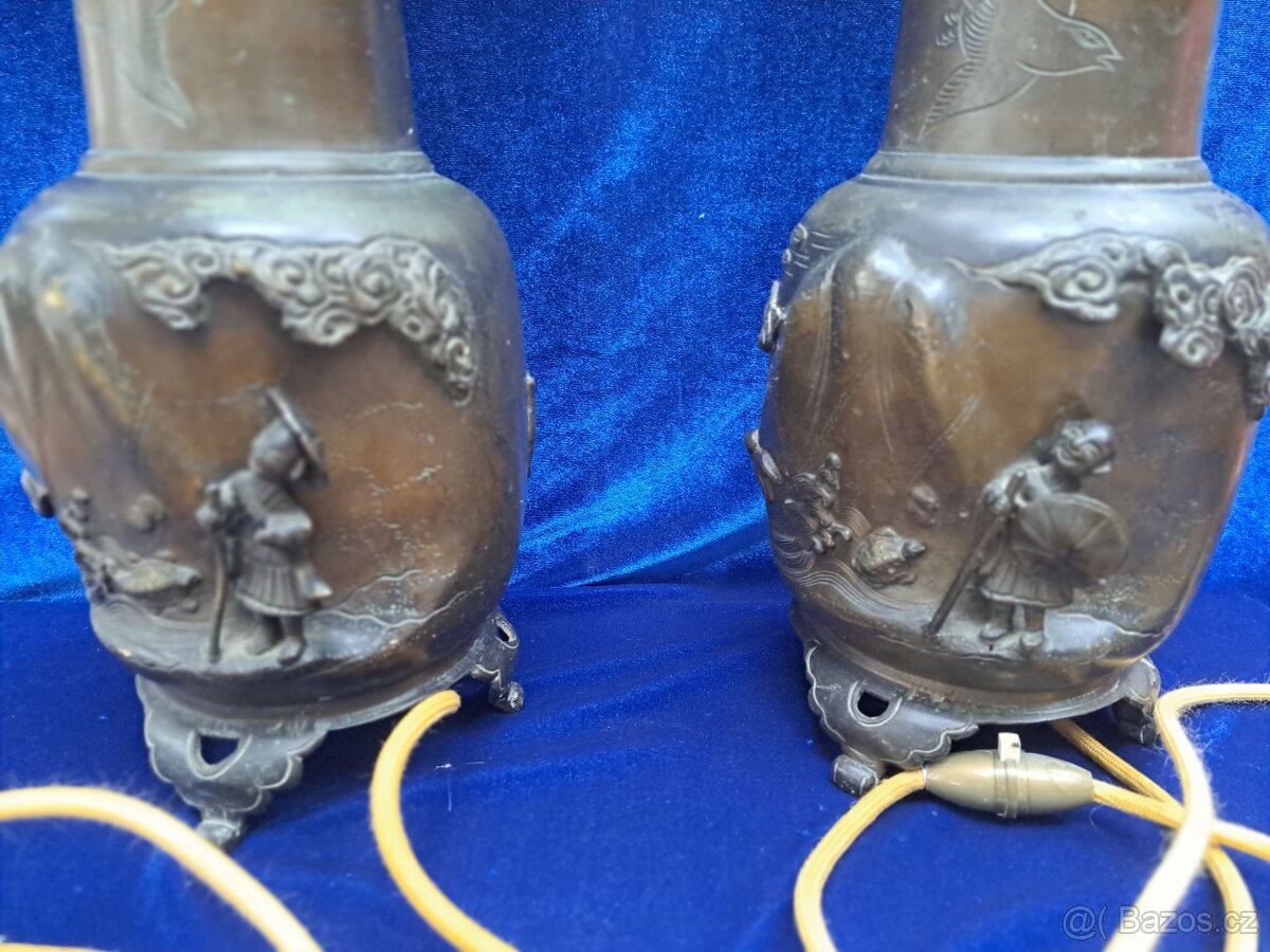 Dvě bronzové lampy - 16