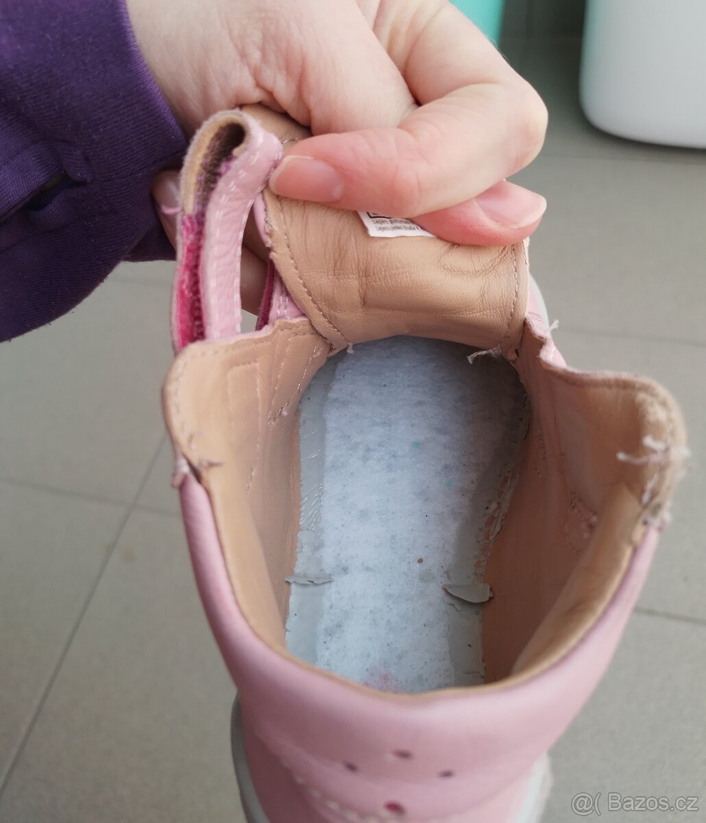 Barefoot kotníkové boty Superfit Superfree Nappa Rosa vel. 2 - 16