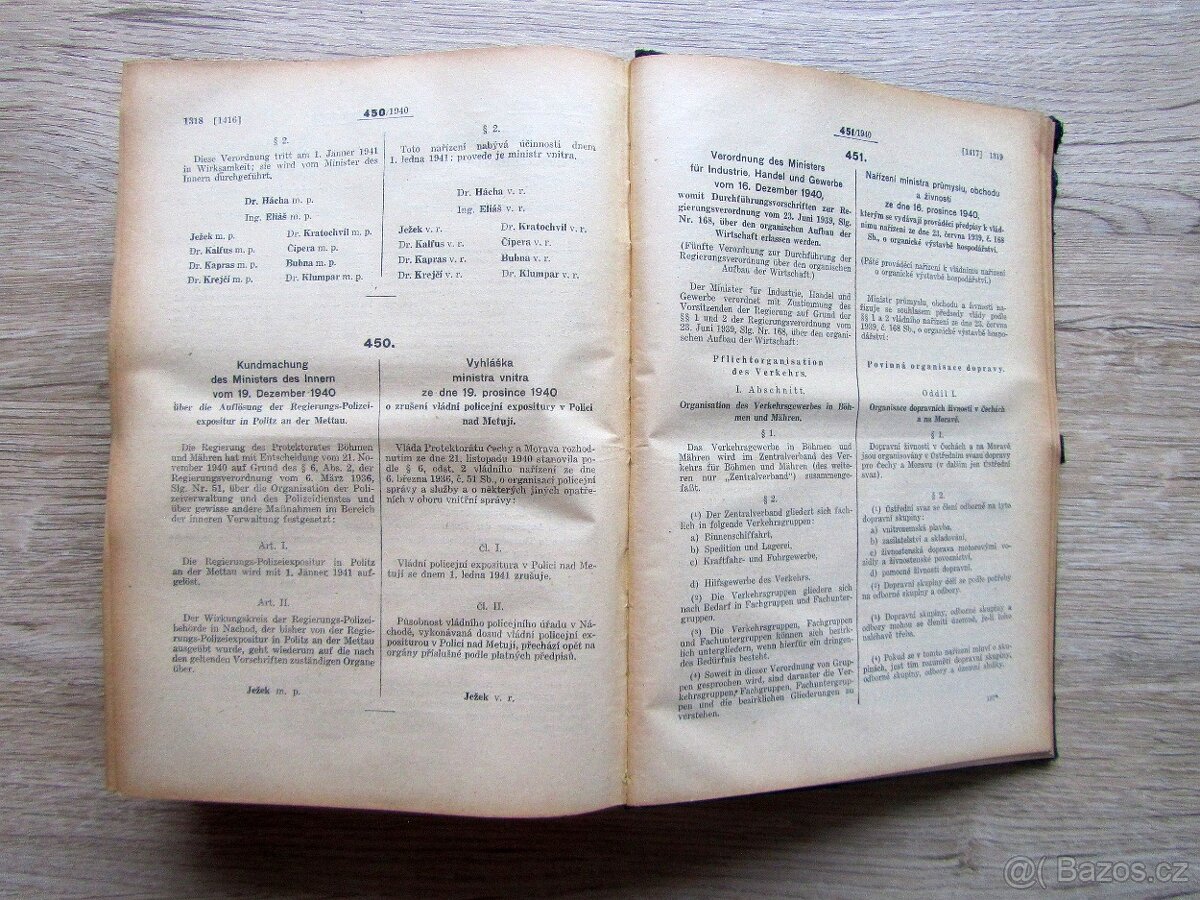 Sbírka zákonů a nařízení 1940 Sammlung se státním znakem - 16