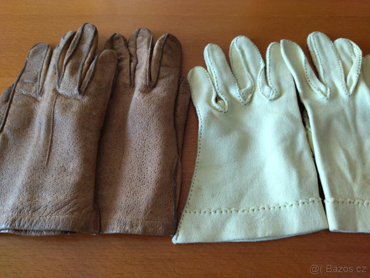 Ubrusy ,rukavice, retro bavl.punčochy, límečky, deštníky,noč - 16