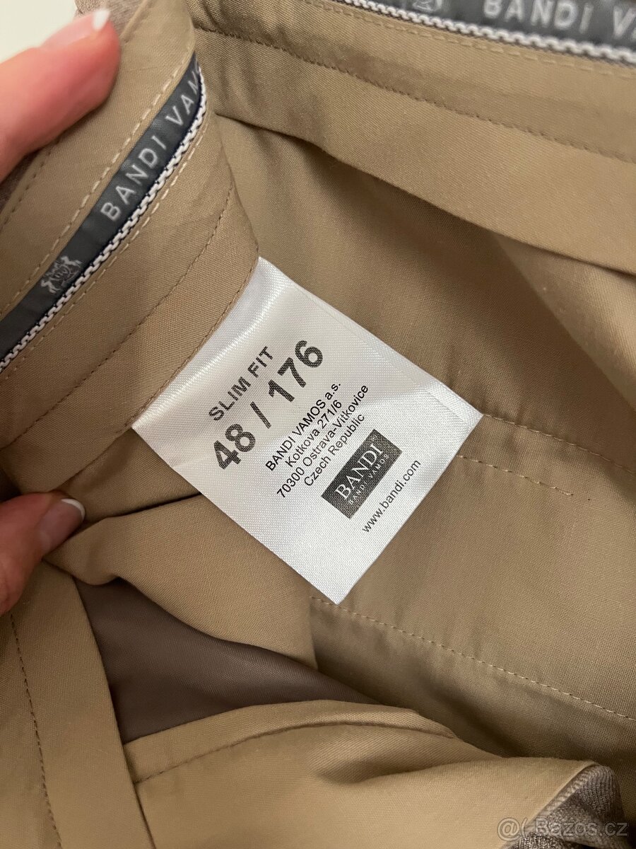 Pánský svatební oblek BANDI Pontarelli Sabbia (Slim Fit) - 16