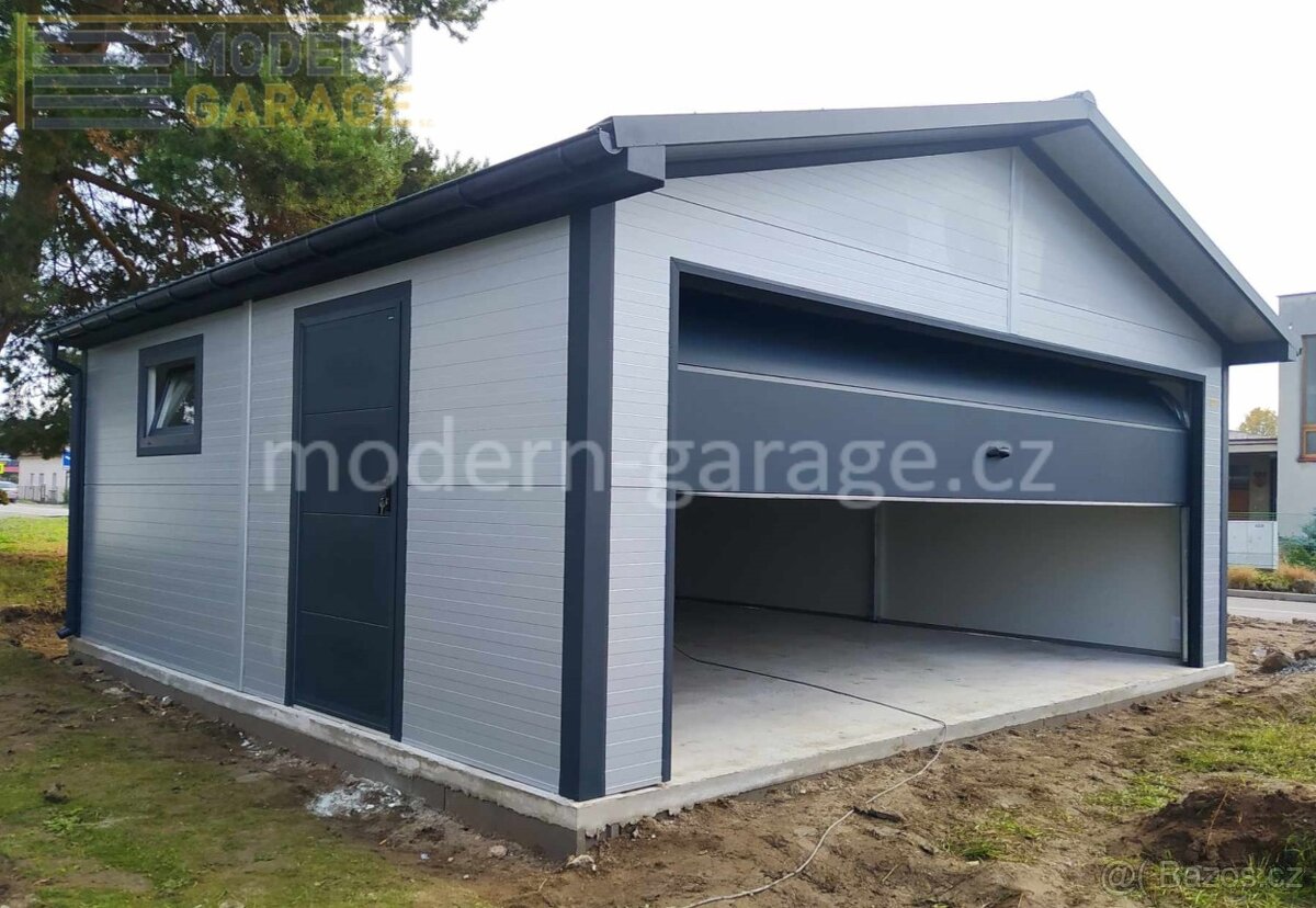 Zateplené montované garáže PIR 4x6/6x6m celá ČR - 16