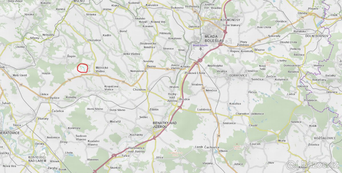 Prodám lesní pozemky v k.ú. Radouň Mělnické Vtelno - 16