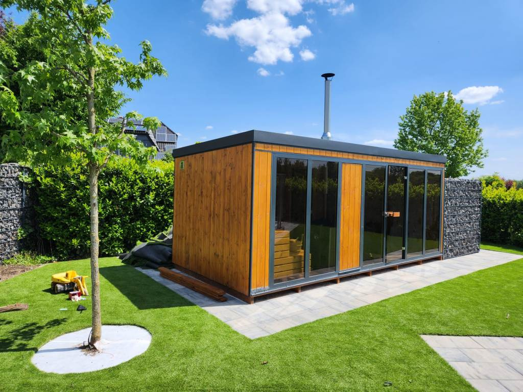 Venkovní finská sauna-saunový domek s odpočívárnou - 16