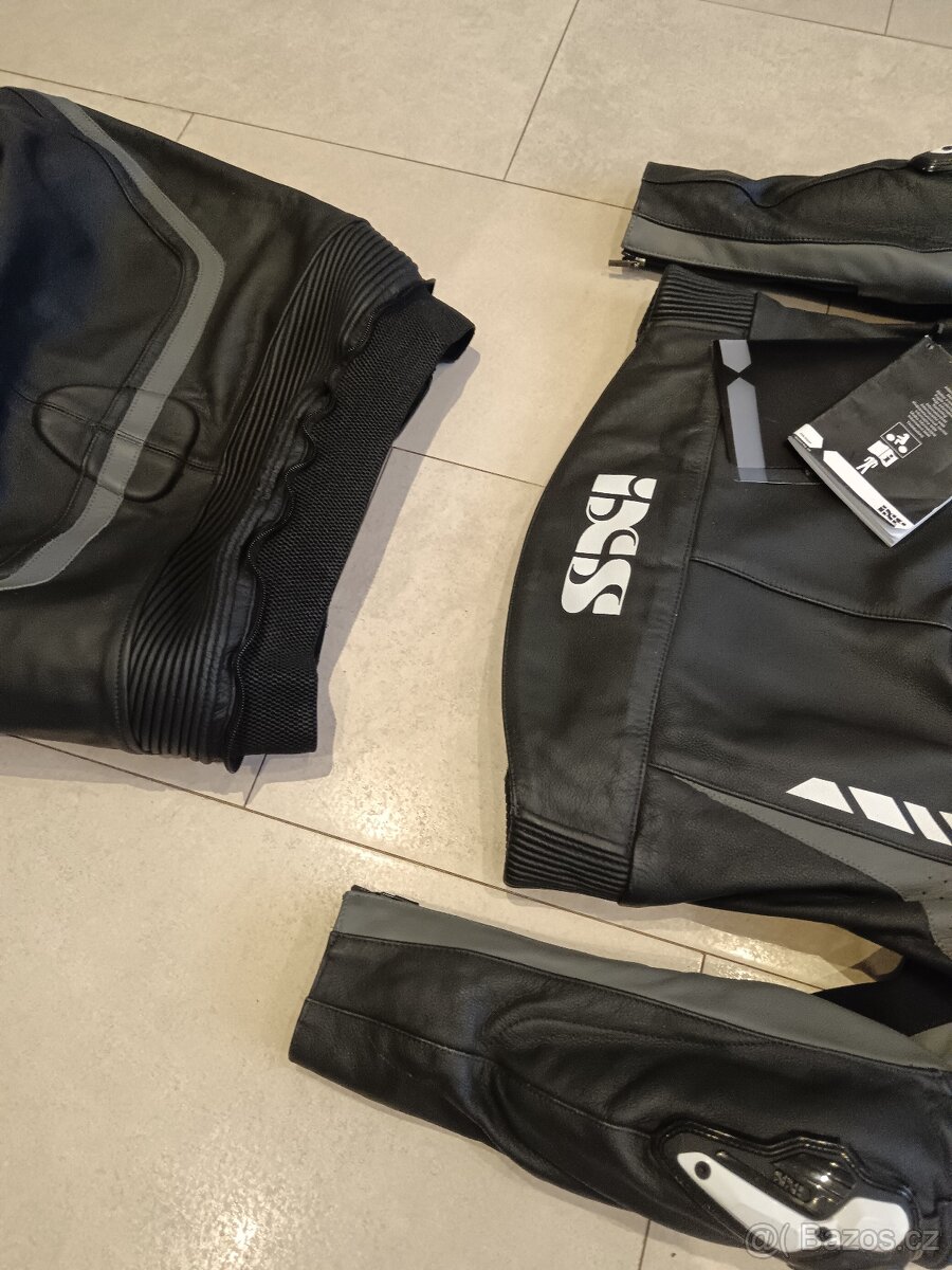 IXS RS 800-Pánská Dámská kožená moto kombinéza, zkrácená - 16