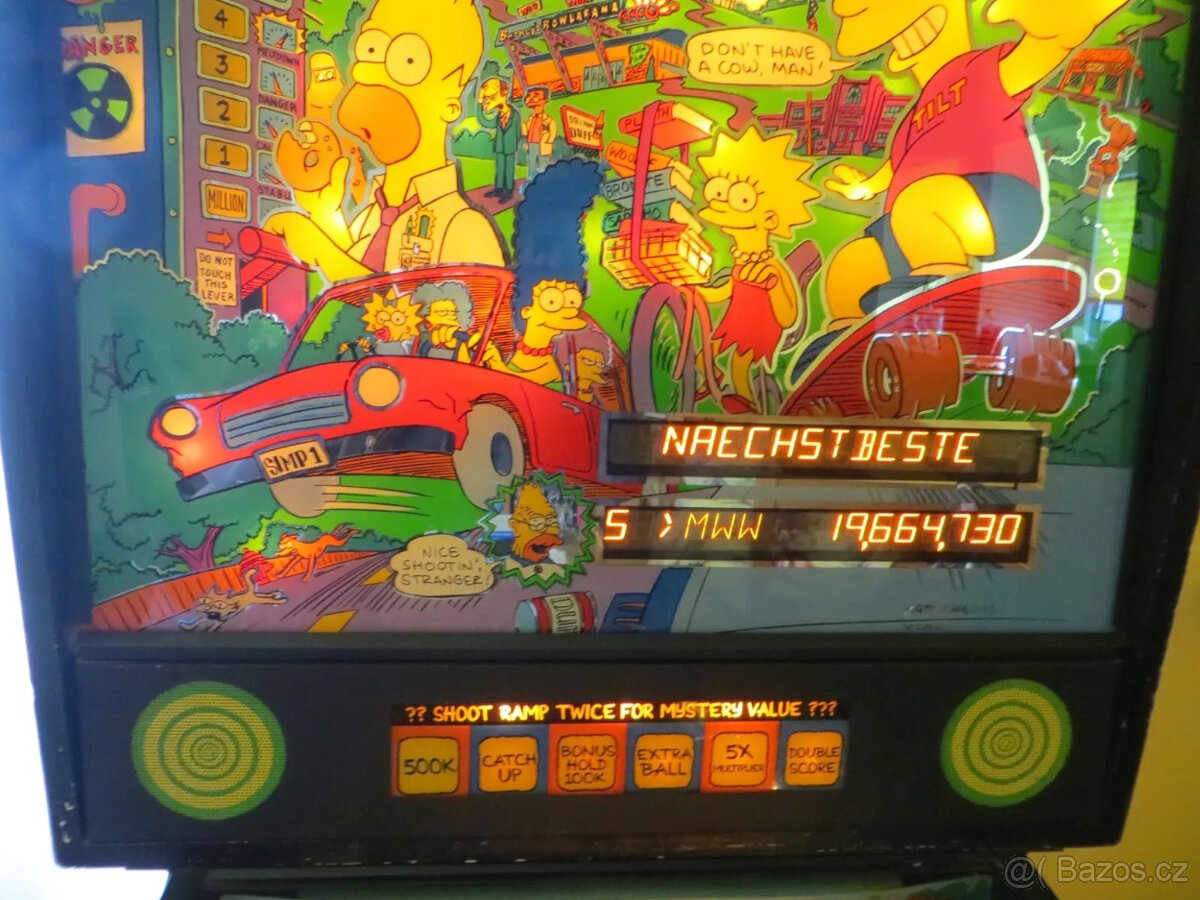 Simpsonovi Flipper od Data East, pinballový automat, z roku - 16